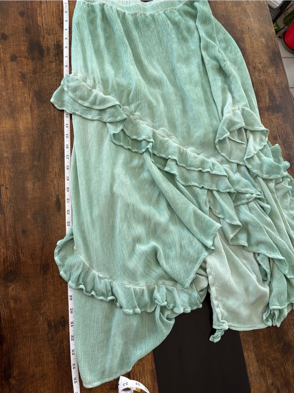 Free People “If Only” Mint Green Ruffle Two-Piece Set - Picture 11 of 11